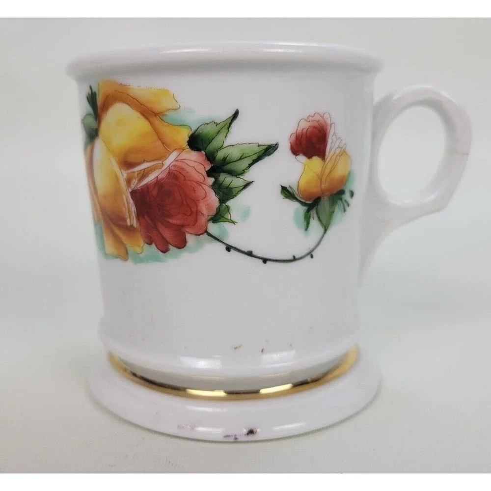 Vintage Koken Babers Supply Shaving Mug Roses Germany